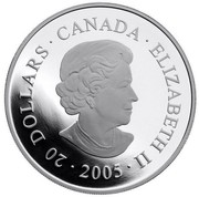 Canada 20 Dollars National Parks - Mingan Archipelago 2005 KM# 563 20 DOLLARS ∙ CANADA ∙ ELIZABETH II ∙ 2005 ∙ SB coin obverse Canada 20 Dollars National Parks - Mingan Archipelago 2005 KM# 563 20 DOLLARS ∙ CANADA ∙ ELIZABETH II ∙ 2005 ∙ SB coin obverse
