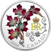 Canada 20 Dollars Queen Elizabeth II's Maple Leaves Brooch 2018 2018 CANADA MB coin reverse Canada 20 Dollars Queen Elizabeth II's Maple Leaves Brooch 2018 2018 CANADA MB coin reverse
