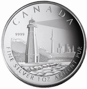 Canada 20 Dollars Toronto Island Lighthouse 2005 Proof KM# 565 CANADA 9999 WW FINE SILVER 1 OZ ARGENT PUR coin reverse Canada 20 Dollars Toronto Island Lighthouse 2005 Proof KM# 565 CANADA 9999 WW FINE SILVER 1 OZ ARGENT PUR coin reverse