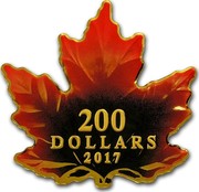 Canada 200 Dollars Autumn Fire 2017 200 DOLLARS 2017 coin reverse Canada 200 Dollars Autumn Fire 2017 200 DOLLARS 2017 coin reverse