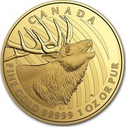 Canada 200 Dollars Elk 2017 Bullion; sealed assay card packaging CANADA FINE GOLD 99999 1 OZ OR PUR PL coin reverse Canada 200 Dollars Elk 2017 Bullion; sealed assay card packaging CANADA FINE GOLD 99999 1 OZ OR PUR PL coin reverse