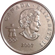 Canada 25 Cents 25Curling 2007 KM# 682 CANADA ∙ ELIZABETH II 2007 coin obverse Canada 25 Cents 25Curling 2007 KM# 682 CANADA ∙ ELIZABETH II 2007 coin obverse
