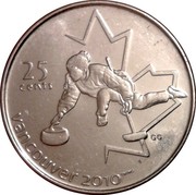 Canada 25 Cents 25Curling 2007 KM# 682 25 CENTS VANCOUVER 2010 GG coin reverse Canada 25 Cents 25Curling 2007 KM# 682 25 CENTS VANCOUVER 2010 GG coin reverse