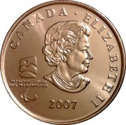Canada 25 Cents Wheelchair Curling 2007 KM# 684 CANADA ∙ ELIZABETH II 2007 PARALYMPIC GAMES JEUX PARALYMPIQUES coin obverse Canada 25 Cents Wheelchair Curling 2007 KM# 684 CANADA ∙ ELIZABETH II 2007 PARALYMPIC GAMES JEUX PARALYMPIQUES coin obverse