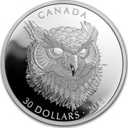 Canada 30 Dollars The Great Horned Owl 2018 CANADA 30 DOLLARS 2018 coin reverse Canada 30 Dollars The Great Horned Owl 2018 CANADA 30 DOLLARS 2018 coin reverse