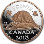 Canada 5 Cents Big Coin Series Beaver 2018 5 CENTS CANADA 2018 K G coin reverse Canada 5 Cents Big Coin Series Beaver 2018 5 CENTS CANADA 2018 K G coin reverse