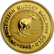 Australia 5 Dollars Nugget - Nailtailed Wallaby 1993 THE AUSTRALIA NUGGET 1/20OZ. 9999 GOLD 1993 NAILTAILED WALLABY coin reverse Australia 5 Dollars Nugget - Nailtailed Wallaby 1993 THE AUSTRALIA NUGGET 1/20OZ. 9999 GOLD 1993 NAILTAILED WALLABY coin reverse