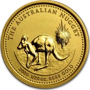 Australia 5 Dollars The Australian Nugget 2005 THE AUSTRALIAN NUGGET 2005 1/20 OZ. 9999 GOLD coin reverse