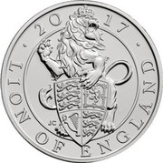 UK 5 Pounds The Queen's Beasts - Lion of England 2017 BU LION OF ENGLAND 2017 JC coin reverse UK 5 Pounds The Queen's Beasts - Lion of England 2017 BU LION OF ENGLAND 2017 JC coin reverse