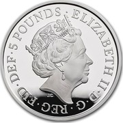 UK 5 Pounds The Royal Wedding 2018 5 POUNDS 2018 ELIZABETH II D G REG FID DEF coin obverse UK 5 Pounds The Royal Wedding 2018 5 POUNDS 2018 ELIZABETH II D G REG FID DEF coin obverse