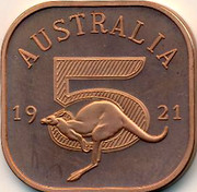 Australia 5 Shillings George V 5 Shilling Pattern 1921 X# 3b AUSTRALIA 19 5 21 coin reverse Australia 5 Shillings George V 5 Shilling Pattern 1921 X# 3b AUSTRALIA 19 5 21 coin reverse