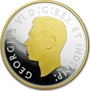 Canada 50 Cents 75th Anniv of the 1943 Half-Dollar 2018 GEORGIVS VI D : G : REX ET IND : IMP : coin obverse Canada 50 Cents 75th Anniv of the 1943 Half-Dollar 2018 GEORGIVS VI D : G : REX ET IND : IMP : coin obverse