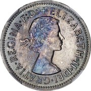 UK 50 Cents Elizabeth II (Decimal Pattern) 1961 KM# Pn144 ELIZABETH∙II∙DEI∙GRATIA∙REGINA∙F:D:+ coin obverse UK 50 Cents Elizabeth II (Decimal Pattern) 1961 KM# Pn144 ELIZABETH∙II∙DEI∙GRATIA∙REGINA∙F:D:+ coin obverse