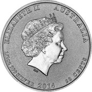 Australia 50 Cents Houston-Perth Sister Cities 2014 P UNC ELIZABETH II AUSTRALIA 1/2 OZ 999 SILVER 2014 50 CENTS IRB coin obverse Australia 50 Cents Houston-Perth Sister Cities 2014 P UNC ELIZABETH II AUSTRALIA 1/2 OZ 999 SILVER 2014 50 CENTS IRB coin obverse