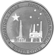 Australia 50 Cents Houston-Perth Sister Cities 2014 P UNC HOUSTON - TEXUS PERTH - WESTERN AUSTRALIA WR P SISTER CITIES coin reverse Australia 50 Cents Houston-Perth Sister Cities 2014 P UNC HOUSTON - TEXUS PERTH - WESTERN AUSTRALIA WR P SISTER CITIES coin reverse