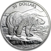 Canada 50 Dollars Endangered Polar Bear 1999 50 DOLLARS coin reverse Canada 50 Dollars Endangered Polar Bear 1999 50 DOLLARS coin reverse