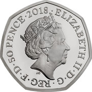 UK 50 Pence Paddington™ at the Station Sitting 2018 Proof ∙ELIZABETH II∙D∙G∙REG∙F∙D∙50 PENCE∙2018∙ J.C coin obverse UK 50 Pence Paddington™ at the Station Sitting 2018 Proof ∙ELIZABETH II∙D∙G∙REG∙F∙D∙50 PENCE∙2018∙ J.C coin obverse
