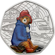UK 50 Pence Paddington™ at the Station Sitting 2018 Proof DK coin reverse UK 50 Pence Paddington™ at the Station Sitting 2018 Proof DK coin reverse
