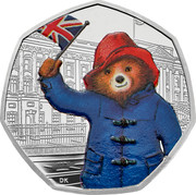 UK 50 Pence Paddington™ at the Station Waving 2018 Proof DK coin reverse UK 50 Pence Paddington™ at the Station Waving 2018 Proof DK coin reverse