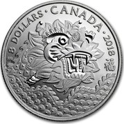 Canada 8 Dollars Dragon Luck 2018 8 DOLLARS CANADA 2018 coin reverse Canada 8 Dollars Dragon Luck 2018 8 DOLLARS CANADA 2018 coin reverse