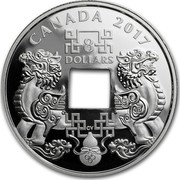 Canada 8 Dollars Feng Shui Good Luck Charms 2017 CANADA 2017 8 DOLLARS coin reverse Canada 8 Dollars Feng Shui Good Luck Charms 2017 CANADA 2017 8 DOLLARS coin reverse