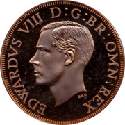 UK Crown 1937 X# 102b Pre-Decimal coinage EDWARDVS VIII D:G:BR:OMN:REX coin obverse