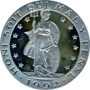 UK ECU HONI SOIT QUI MAL Y PENSE 1992 HONI SOIT QUI MAL Y PENSE 1992 coin reverse UK ECU HONI SOIT QUI MAL Y PENSE 1992 HONI SOIT QUI MAL Y PENSE 1992 coin reverse
