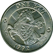 UK ECU Scotland 1992 ONE ECU 1992 coin reverse
