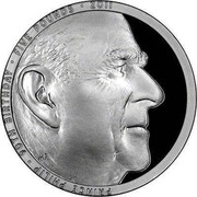 UK Five Pounds 90th Anniversary of Prince Philip (Piedfort) 2011 British Royal Mint Proof KM# P89 PRINCE PHILIP ∙ 90TH BIRTHDAY ∙ FIVE POUNDS ∙ 2011 MR coin reverse