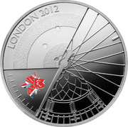 UK Five Pounds Paralympic London 2012 (Piedfort) 2012 LONDON 2012 coin reverse