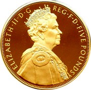 UK Five Pounds The Queen's Diamond Jubilee 2012 Proof KM# 1216b ELIZABETH II D G REG F D FIVE POUNDS coin reverse UK Five Pounds The Queen's Diamond Jubilee 2012 Proof KM# 1216b ELIZABETH II D G REG F D FIVE POUNDS coin reverse