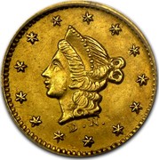 USA Half Dol. Liberty (Round) 1852 D.N. coin obverse USA Half Dol. Liberty (Round) 1852 D.N. coin obverse