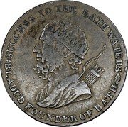 UK Halfpenny Braziery & Cutlery Conder Token 1794 BLADUD FOUNDER OF BATH. SUCCESS TO THE BATH WATERS. coin obverse UK Halfpenny Braziery & Cutlery Conder Token 1794 BLADUD FOUNDER OF BATH. SUCCESS TO THE BATH WATERS. coin obverse