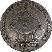 UK Halfpenny Braziery & Cutlery Conder Token 1794 IRONMONGERY BRAZIERY & CUTLERY F. HEATH 1794 coin reverse UK Halfpenny Braziery & Cutlery Conder Token 1794 IRONMONGERY BRAZIERY & CUTLERY F. HEATH 1794 coin reverse