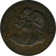UK Halfpenny Charlotte Man of War London ND LONG MAY THEY REIGN OVER A GRATEFUL PEOPLE coin obverse UK Halfpenny Charlotte Man of War London ND LONG MAY THEY REIGN OVER A GRATEFUL PEOPLE coin obverse