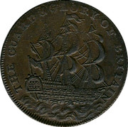 UK Halfpenny Charlotte Man of War London ND THE GUARD & GLORY OF BRITAIN coin reverse UK Halfpenny Charlotte Man of War London ND THE GUARD & GLORY OF BRITAIN coin reverse