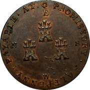 UK Halfpenny Chester Half Penny Token ND PAYABLE AT PROMISSORY HALFPENNY E S W N coin obverse UK Halfpenny Chester Half Penny Token ND PAYABLE AT PROMISSORY HALFPENNY E S W N coin obverse