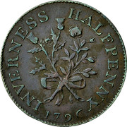 UK Halfpenny (Inverness / MacKintosh - Inglis & Wilson's) INVERNESS HALFPENNY 1794 coin obverse UK Halfpenny (Inverness / MacKintosh - Inglis & Wilson's) INVERNESS HALFPENNY 1794 coin obverse