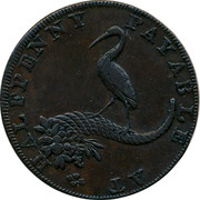 UK Halfpenny (Mining & Copper Co - Warwickshire Birmingham) HALFPENNY PAYABLE AT coin reverse UK Halfpenny (Mining & Copper Co - Warwickshire Birmingham) HALFPENNY PAYABLE AT coin reverse