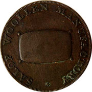 UK Halfpenny Salop Woollen Manufactory Anglesey Token ND SALOP WOOLLEN MANUFACTORY coin reverse