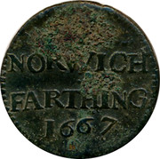 UK Norwich Farthing (Norfolk (Norwich Town)) NORWICH FARTHING YEAR coin obverse UK Norwich Farthing (Norfolk (Norwich Town)) NORWICH FARTHING YEAR coin obverse