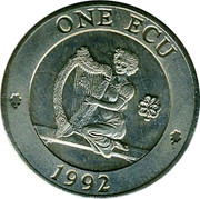 UK One ECU N. Ireland 1992 ONE ECU 1992 coin reverse