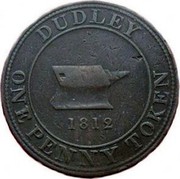 UK One Penny Dudley Token 1812 DUDLEY ONE PENNY TOKEN 1812 coin reverse UK One Penny Dudley Token 1812 DUDLEY ONE PENNY TOKEN 1812 coin reverse