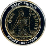 UK One Penny History of British currency (One Penny) 1967 (2005) GREAT BRITAIN PENNY 1954-1970 ONE PENNY 1967 coin obverse UK One Penny History of British currency (One Penny) 1967 (2005) GREAT BRITAIN PENNY 1954-1970 ONE PENNY 1967 coin obverse