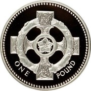 UK One Pound Celtic Cross of Northern Ireland (Piedfort) 2001 British Royal Mint Proof KM# P101 ONE POUND coin reverse UK One Pound Celtic Cross of Northern Ireland (Piedfort) 2001 British Royal Mint Proof KM# P101 ONE POUND coin reverse