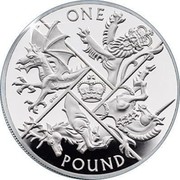 UK One Pound Last Round Pound (Piedfort) 2016 ONE POUND GKC coin reverse