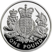 UK One Pound Royal Arms (Piedfort) 2015 Proof HONI SOIT QUI MAL Y PENSE DIEU ET MON DROIT ONE POUND coin reverse UK One Pound Royal Arms (Piedfort) 2015 Proof HONI SOIT QUI MAL Y PENSE DIEU ET MON DROIT ONE POUND coin reverse