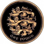 UK One Pound (Three Lions Passant Guardant) ONE POUND coin reverse UK One Pound (Three Lions Passant Guardant) ONE POUND coin reverse