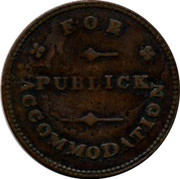 UK Penny John McTurk Isle of Man Token 1830 * FOR * PUBLICK ACCOMMODATION coin reverse UK Penny John McTurk Isle of Man Token 1830 * FOR * PUBLICK ACCOMMODATION coin reverse