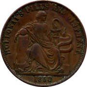 UK Penny Professor Holloway's Token 1853 HOLLOWAY'S PILLS AND OINTMENT coin reverse UK Penny Professor Holloway's Token 1853 HOLLOWAY'S PILLS AND OINTMENT coin reverse